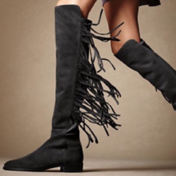 stuart weitzman fringe boots